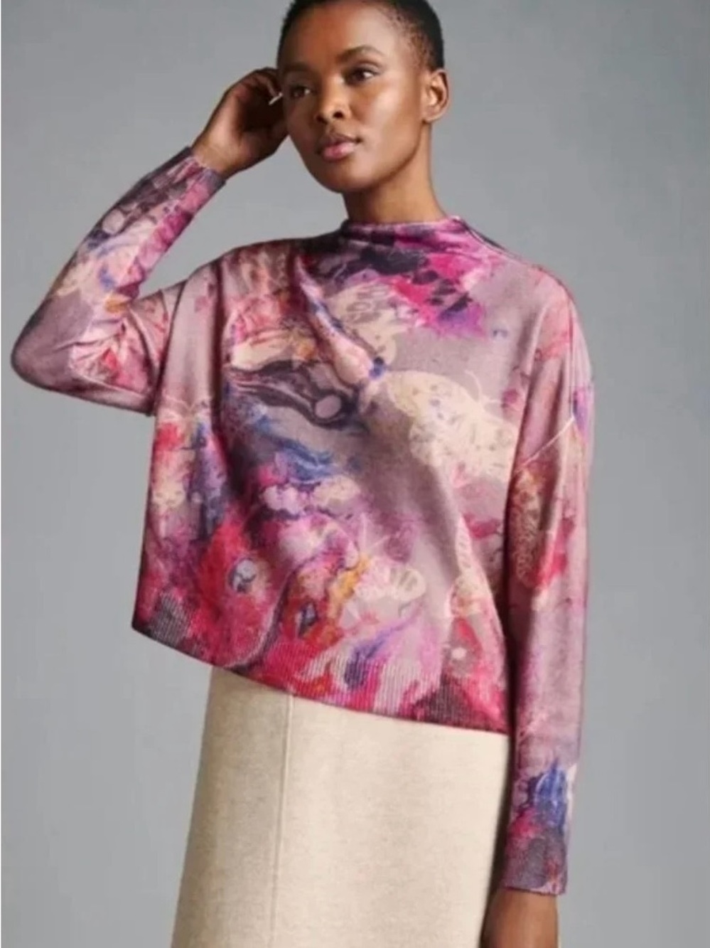 Anthropologie Pilcro The Alani Butterfly Cashmere Sweater Size S